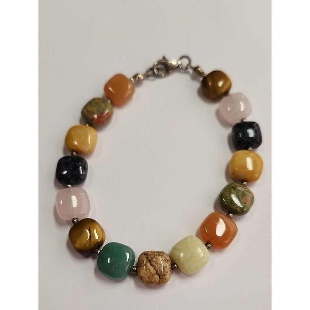 Jay King Sterling Silver Multi Gemstone Bracelet 7 1/4" DTR 925